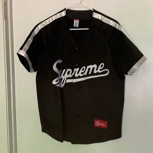 Supreme black baseball jersey
